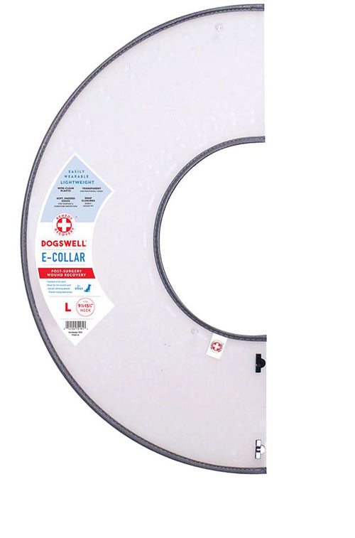 Dogswell Remedy and Recovery Rigid E-Collar Large Clear