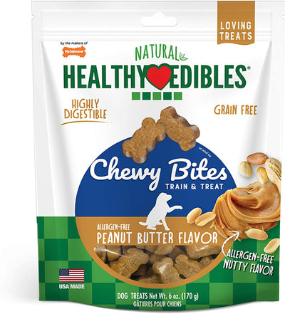 Nylabone Healthy Edibles Chewy Bites Dog Training Treats Peanut Butter; 1ea-6 oz