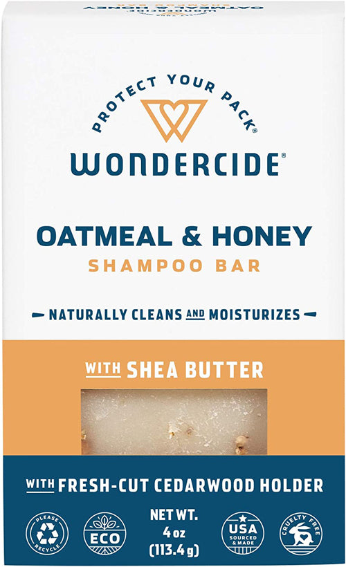 Wondercide Oatmeal and Honey Shampoo Bar-4 oz