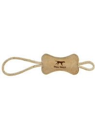 Tall Tails Dog Bone Tug Natural Leather 16 Inches