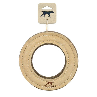 Tall Tails Dog Ring Natural Leather 7 Inches