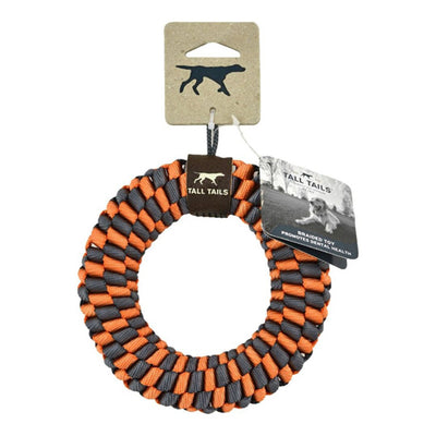 Tall Tails Dog Braided Ring Orange 5 Inches