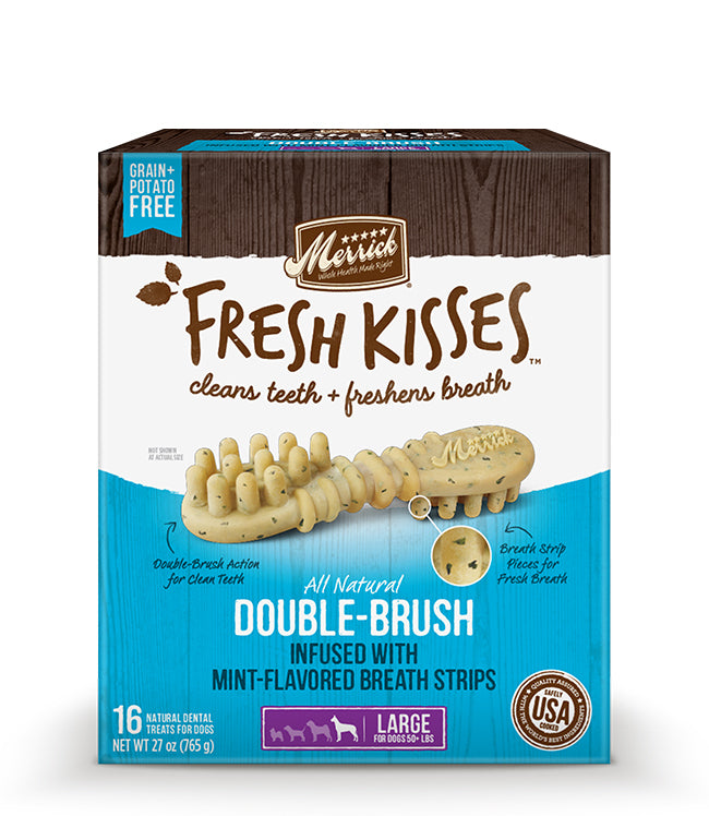 Merrick Fresh Kisses Mint Breath Strips For Large Dogs (70 Lbs) 30Oz