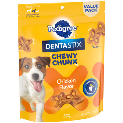 Pedigree Dentastix Chewy Chunx Dog Treat Chicken 13.5oz. Small/MD