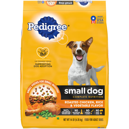 Pedigree Complete Nutrition Small Breed Adult Dry Dog Food Roasted Chicken, Rice Vegetable 14 lbs.