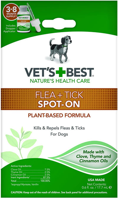 Vets Best Flea and Tick Spot-On 4.6 ml 4 Count