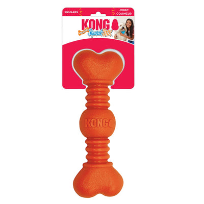 KONG SqueakStix Wigglerz Dog Toy Orange 1ea/LG