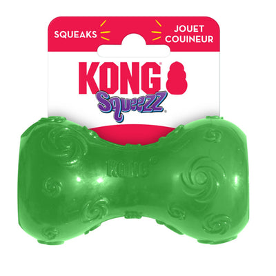 KONG Squeezz Dumbbell Dog Toy Assorted 1ea/SM