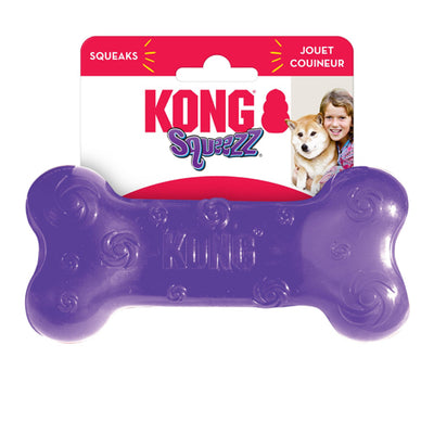 KONG Squeezz Bone Dog Toy Assorted 1ea/MD