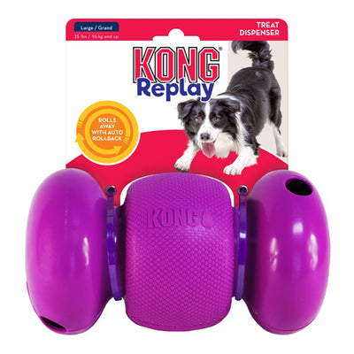 KONG Replay Treat Dispenser Dog Toy Purple 1ea/LG