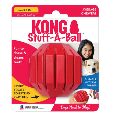 KONG Stuff-A-Ball Dog Toy Red 1ea/SM, 2.5 in