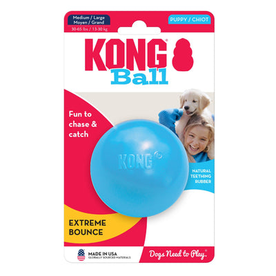 KONG Puppy Ball with Hole Dog Toy Assorted 1ea/MD/LG