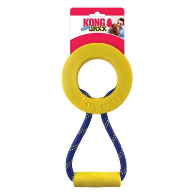 KONG Jaxx Brights Tug with Ring Dog Toy Yellow/Blue 1ea/LG