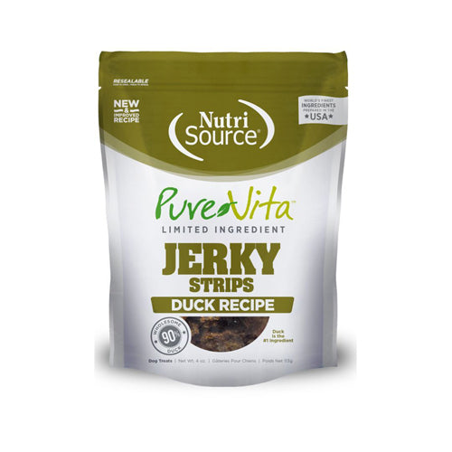 Pure Vita Dog Jerky Treat Duck 4Oz