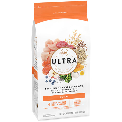 Nutro Products Ultra High Protein Puppy Dry Dog Food Chicken, Lamb Salmon 4 lb