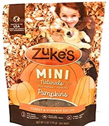 Zukes Dog Mini Naturals Pumpkin and Turkey 5Oz