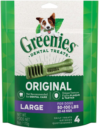Greenies Original Dog Dental Treat 6 oz 4 Count Large