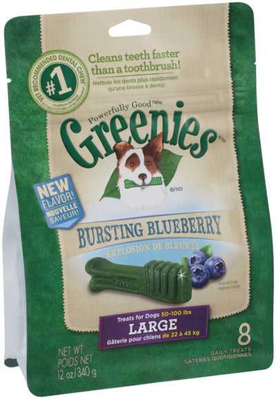Greenies Blueberry Flavor Dog Dental Treat 12 oz 8 Count Large