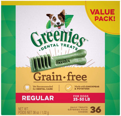 Greenies Grain-Free Dog Dental Treat 36 oz 36 Count Regular