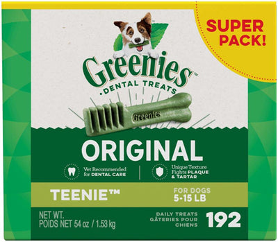 Greenies Original Dog Dental Treat 54 oz 192 Count Teenie