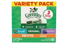 Greenies 3-Flavor Variety Pack Petite Dog Dental Chews 36 Ounces 60 Treats