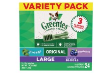 Greenies 3-Flavor Variety Pack Large Dog Dental Chews 36oz. 24 Treats
