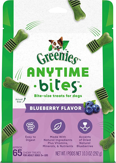 Greenies Anytime Bites BiteSize Dog Dental Treats Blueberry; 1ea-10.3 oz
