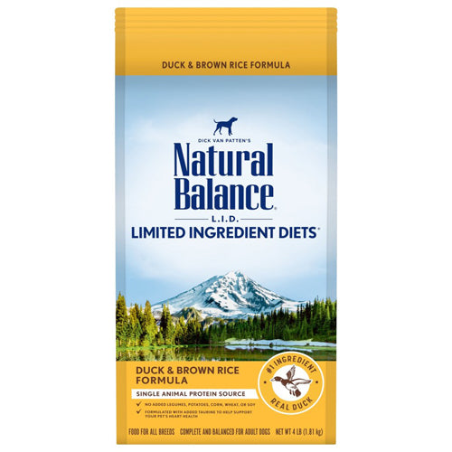 Natural Balance Pet Foods LID Duck and Brown Rice Adult Dry Dog Food 4 lb