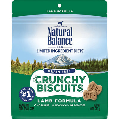 Natural Balance Pet Foods L.I.D. Grain Free Crunchy Biscuits Lamb 10 oz