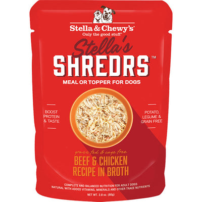 Stella and Chewys Dog Shredrs Beef and Chicken 2.8Oz. (Case Of 24)