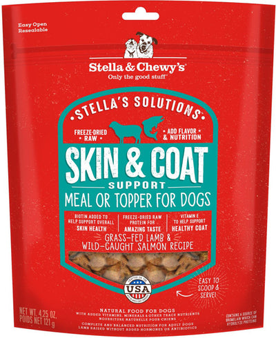 Stella and Chewys Dog Solutions Skin and Coat Support Lamb and Salmon 4.25Oz
