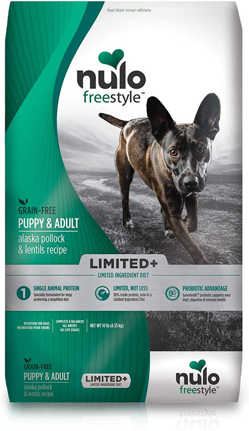 Nulo FreeStyle Puppy and Adult Dog Limited Pollock and Lentils 10 lb