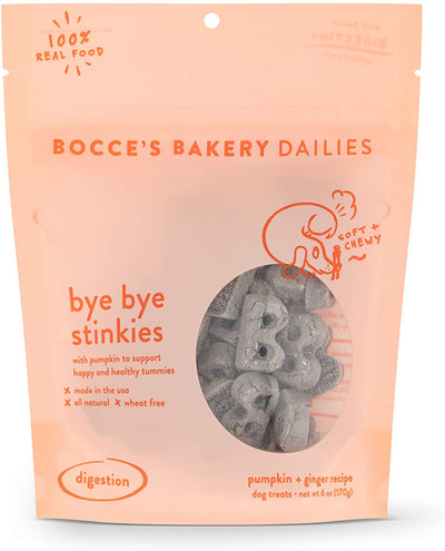 Bocces Dog Soft Chews Bye Bye Stinkies 6Oz.