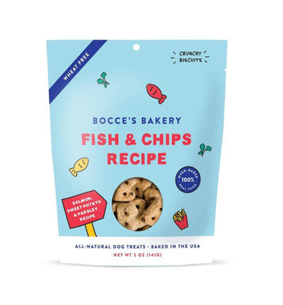 Bocces Bakery Dog Fish Chips 5oz.