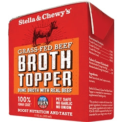 Stella and Chewys Dog Broth Topper Grass Fed Beef 11Oz (Case Of 12)