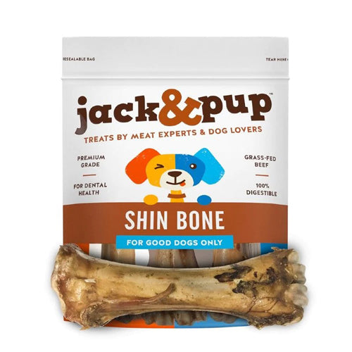 Jack & Pup 8" Shin Bones 10Ct Bag (4)