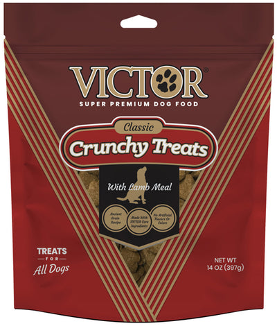 Victor Super Premium Dog Food Classic Crunchy Dog Treats with Lamb Meal 14 oz