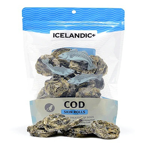 Icelandic Cod Skin Rolls Single 3Oz Bag
