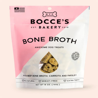 Bocces Bakery Dog Biscuits Bone Broth 5Oz.