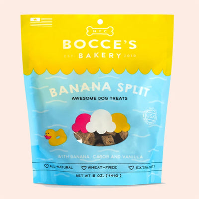Bocces Bakery Dog Biscuits Banana Split 5Oz.