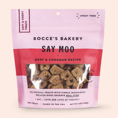 Bocces Bakery Dog Soft and Chewy Say Moooo 6Oz