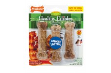 Nylabone Healthy Edibles All Natural Long Lasting Bacon Flavor Chew Treats 3 Count; Bacon; 1ea-SMall-Regular