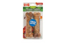 Nylabone Healthy Edibles All Natural Long Lasting Chicken Flavor Dog Chew Treats 2 Count; Chicken; 1ea-Medium-Wolf