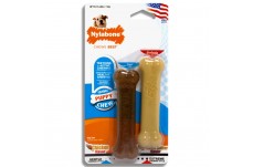 Nylabone Classic Puppy Chew Flavored Durable Dog Chew Toy Bones; 1ea-XS-Petite 2 ct