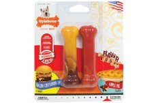 Nylabone Power Chew Flavor Frenzy Durable Dog Chew Toys Twin Pack Bacon Cheeseburger Apple Pie; 1ea-SMall-Regular 2 ct