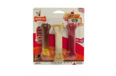 Nylabone Flavor Frenzy Power Chew Triple Pack Chili Cheese Dog; Popcorn Cherry; 1ea-SMall-Regular 3 ct