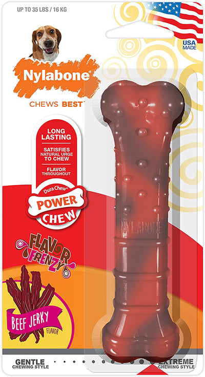 Nylabone Flavor Frenzy Power Chew Dog Toy Beef Jerky; 1ea-Medium-Wolf 1 ct