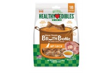 Nylabone Healthy Edibles Broth Bone All Natural Dog Treats Made With Real Bone Broth 16 count; 1ea-Regular Up To 25 Ibs.