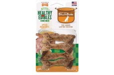 Nylabone Healthy Edibles Broth Bone All Natural Dog Treats Made With Real Bone Broth 4 Count Small/Regular - Up To 25 Lb