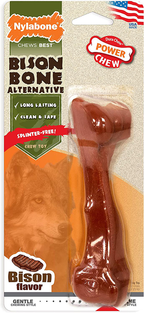 Nylabone Power Chew Bison Bone Alternative Nylon Chew Toy Bison; Bison; 1ea-Large-Giant 1 ct